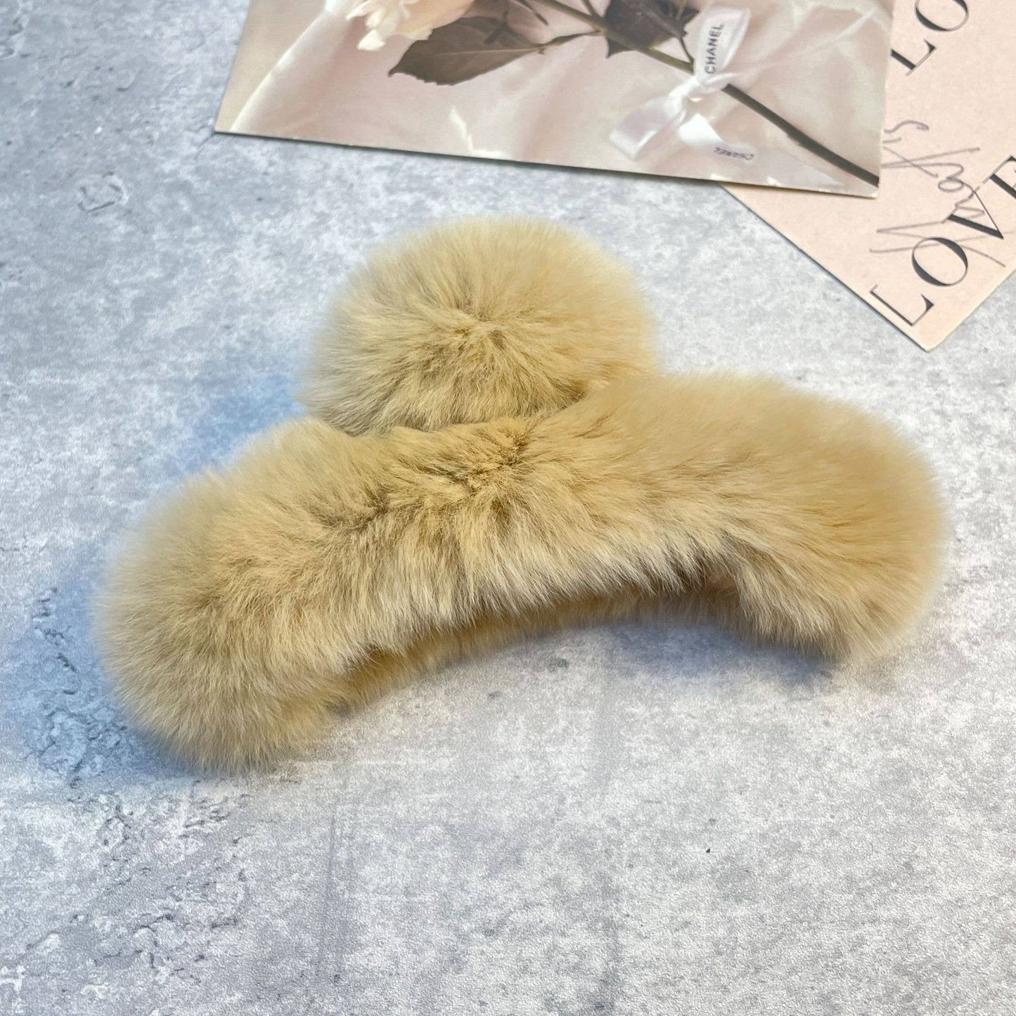Rex Rabbit Fur Claws - Elegant Mixed Color Clips