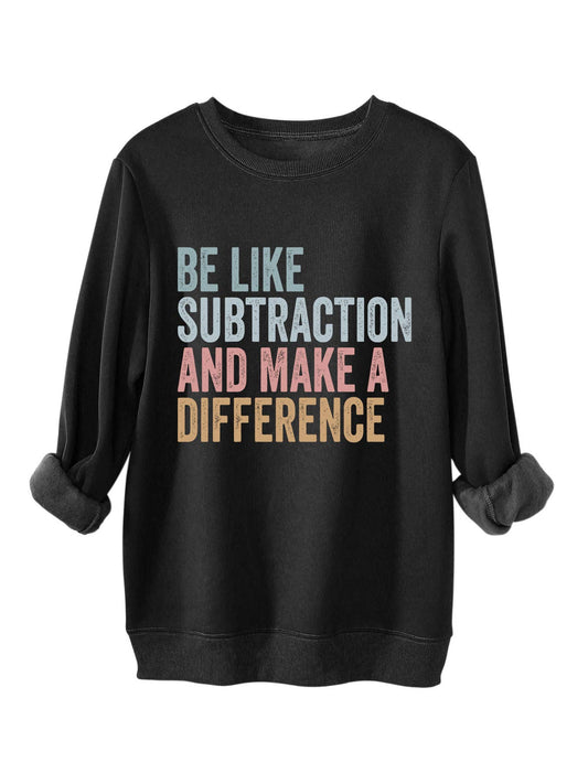 Be like subtraction printed thickened hoodie
