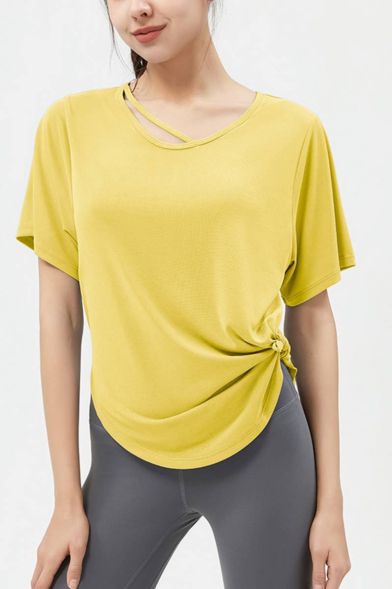 CWTBLL2941_LOOSE LONG SLEEVE YOGA WEAR FITNESS COVER UP