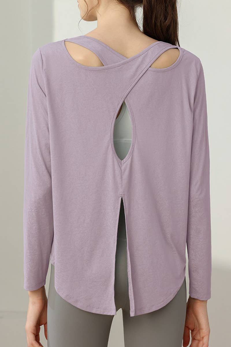 CWTBLL3757_LOOSE FITNESS HIGH-END BEAUTIFUL BACK YOGA CLOTHE