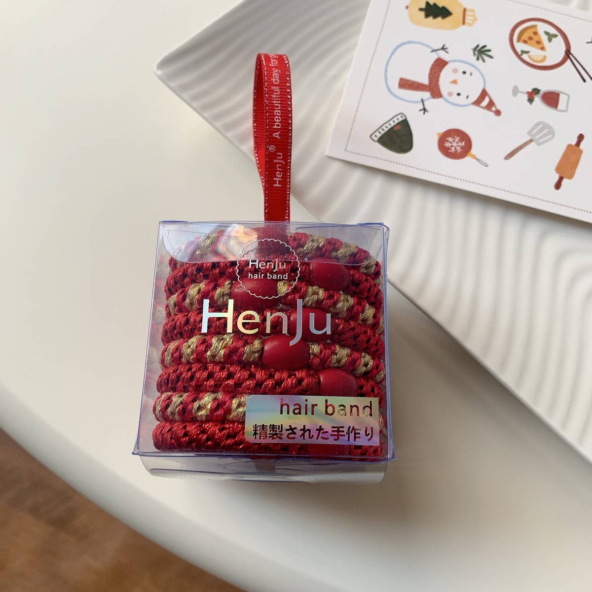 CWAHA07719_CHRISTMAS ELEGANT HIGH ELASTIC HAIR TIE BAND