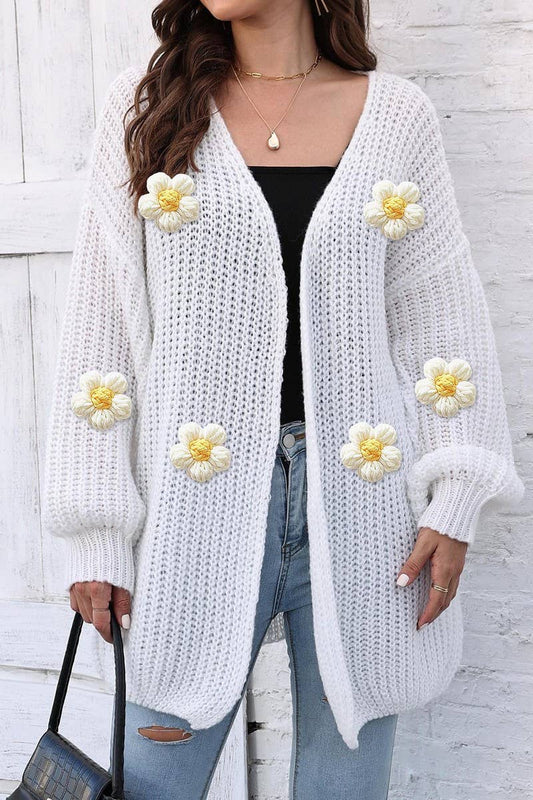 CWOSWL07391_WOMEN CHUNKY KNIT LOOSE FIT CARDIGAN SWEATER