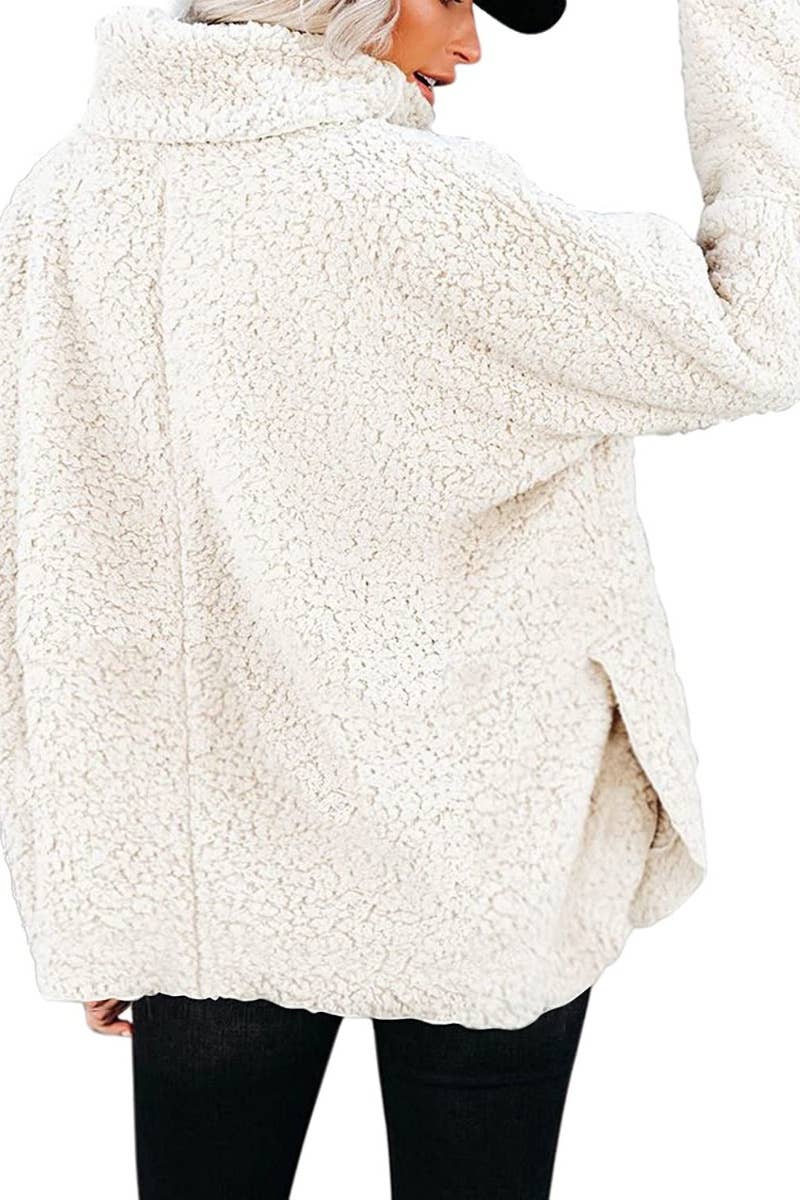 CWOSWL6740_WINTER TURTLENECK PLUSH LONG-SLEEVED TOP