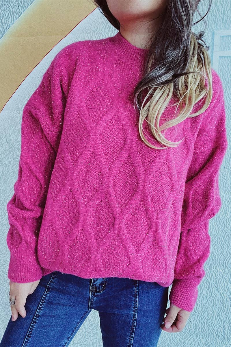 CWOSWL3868_VINTAGE AUTUMN WINTER LONG-SLEEVED GOLD SWEATER