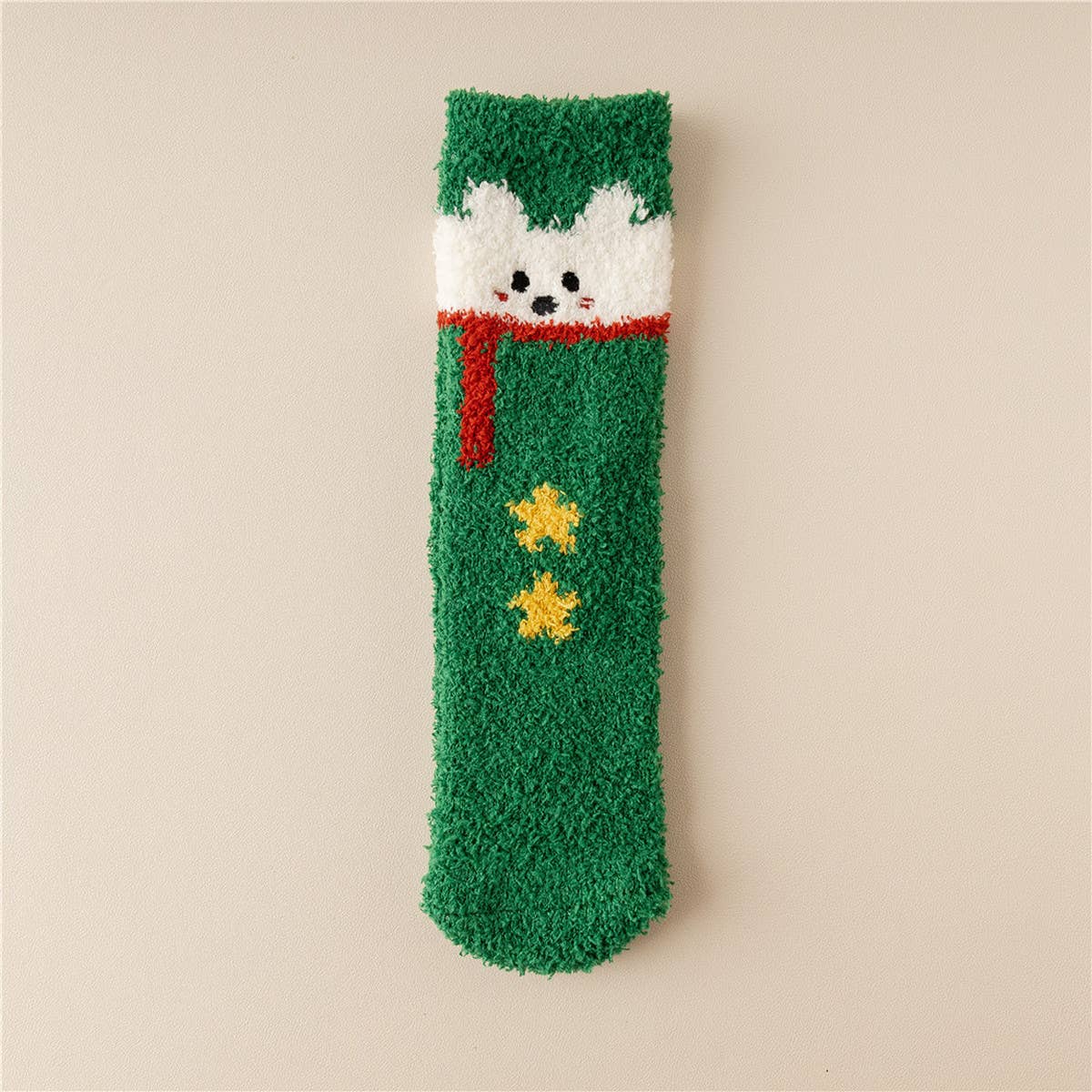 WOMEN CHRISTMAS WARM CORAL VELVET SOCKS
