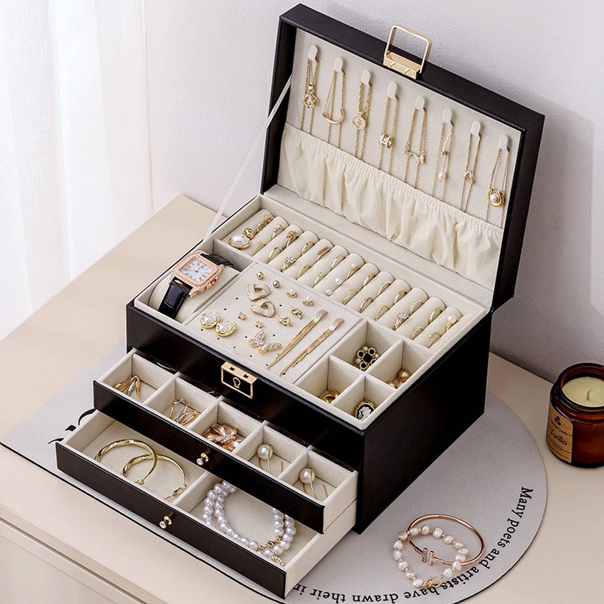 MULTIFUNCTIONAL MULTI-LAYER DRAWER JEWELRY BOX