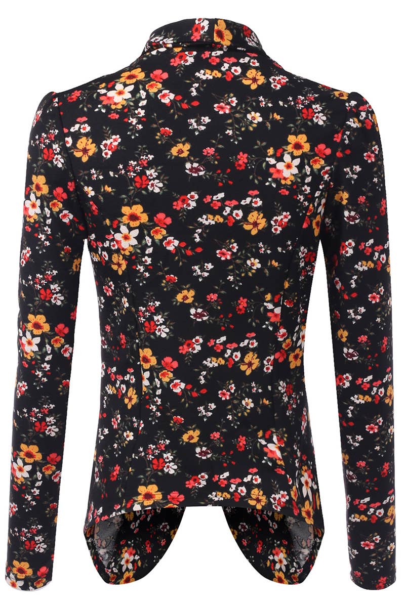 CWOBL090_Casual Work Long Sleeve Open Front Blazer