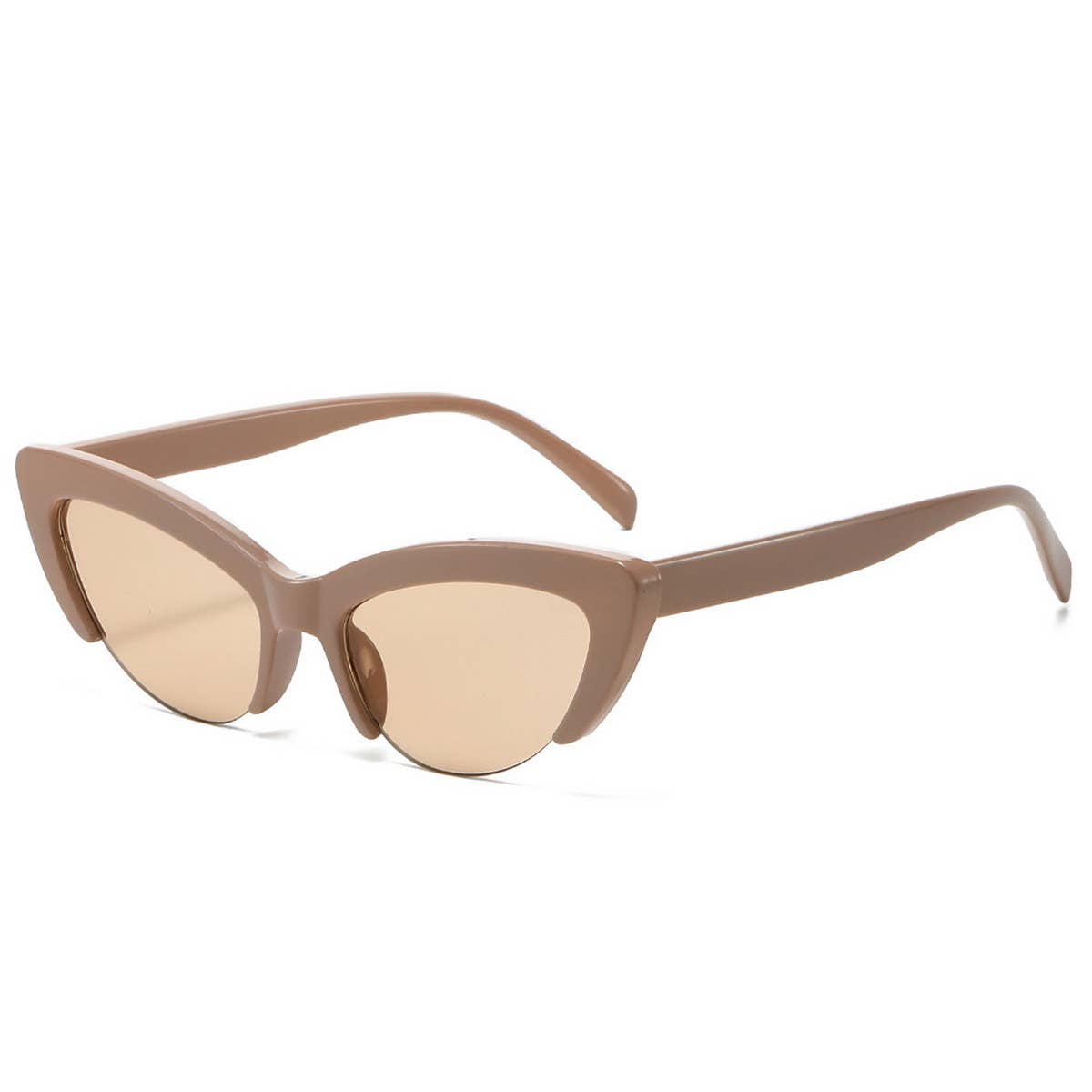 HALF FRAME CAT EYE CANDY COLOR SUNGLASSES