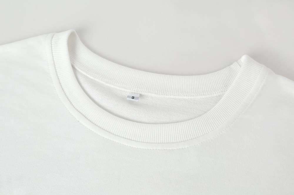 Flower-printed off-the-shoulder sweatshirt