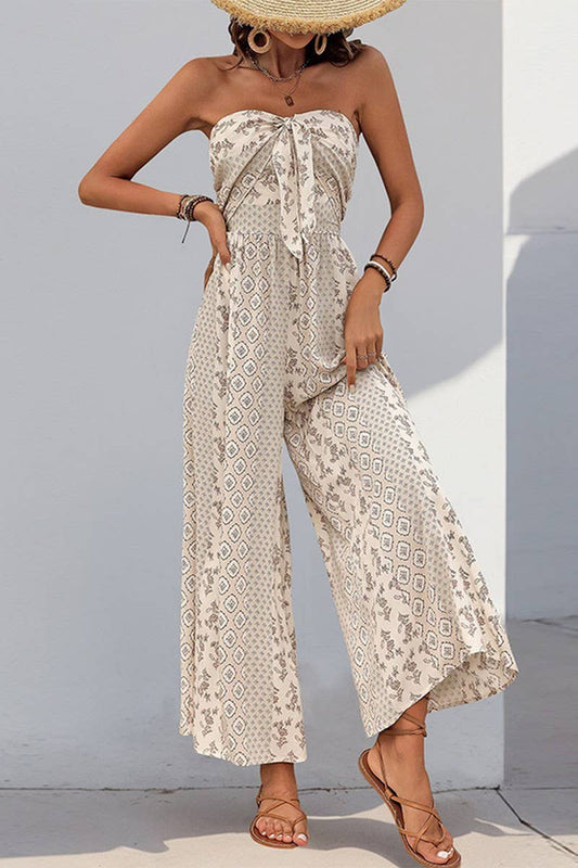 CWSJS1686_HIGH WAIST TIE WAIST BOHO WIDE LEG JUMPSUIT
