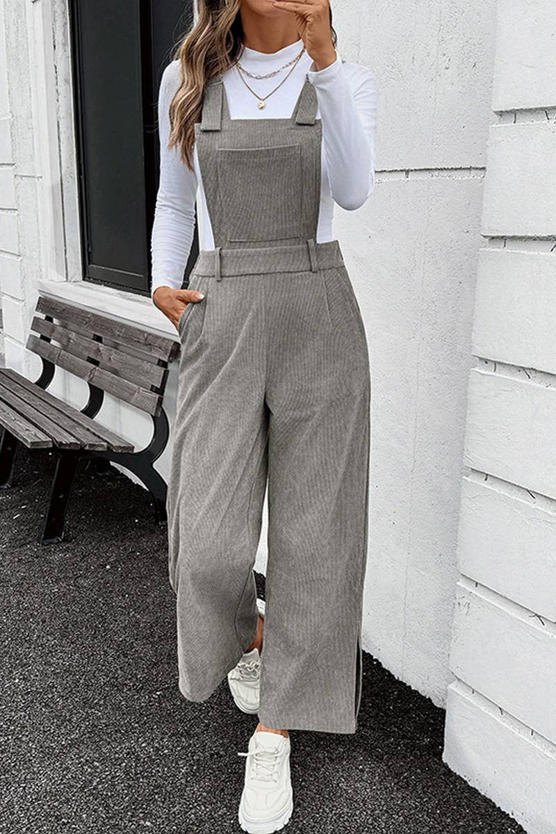 CWSJS1767_SOLID CORDUROY ADJUSTABLE STRAP JUMPSUIT