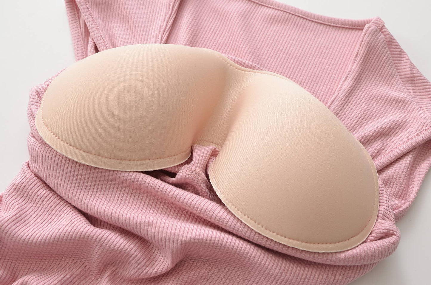 DOUBLE SQUARE NECK TIGHT PLEATED TOP