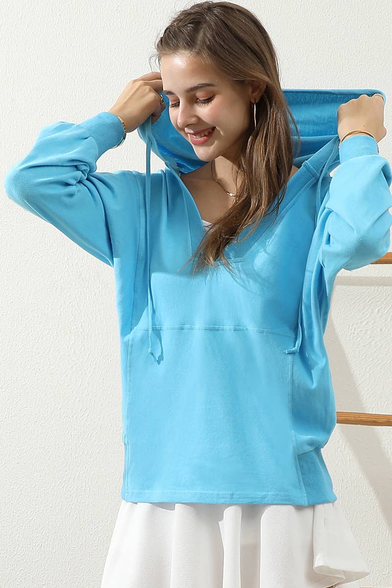 CWTTL1451_Basic Lightweight Pullover Hoodie Sweatshirt