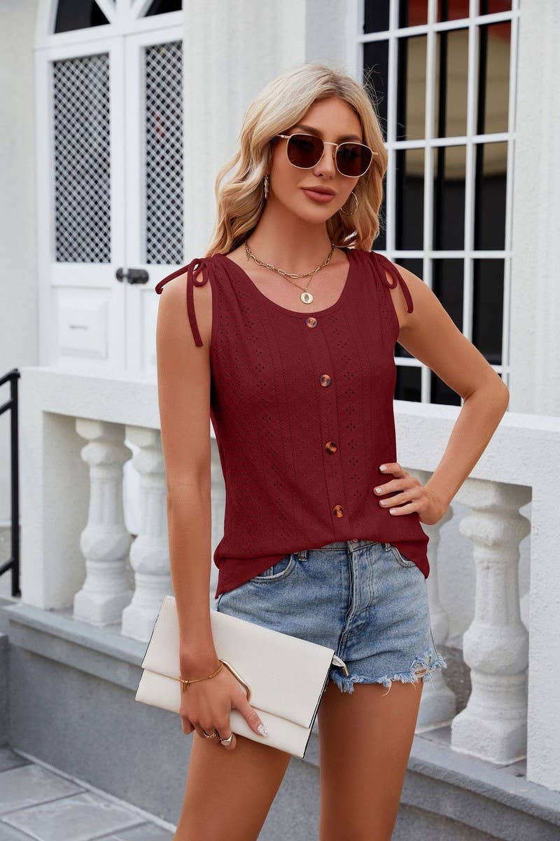 CWTTSL0234_Round Neck Sleeveless Knit Top
