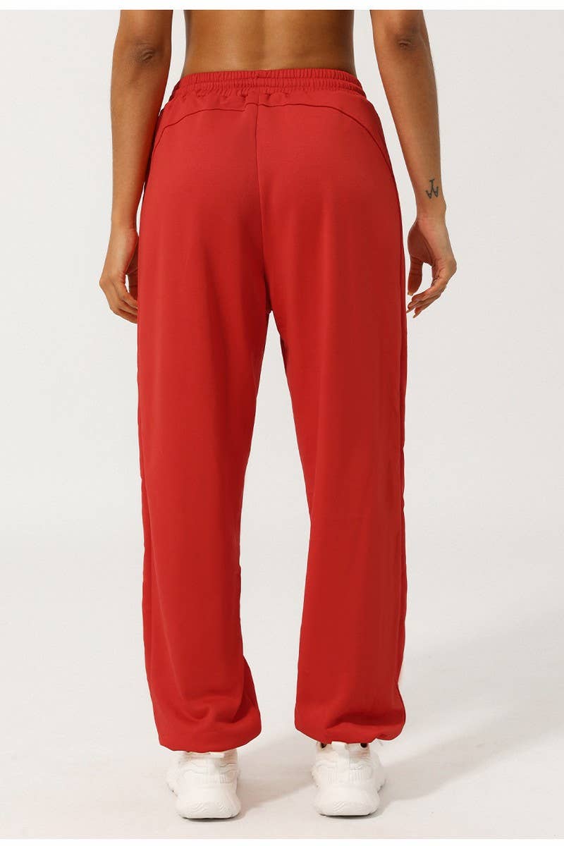 CWBLP1233_SOLID HIGH WAIST DRAWSTRING SWEATPANTS