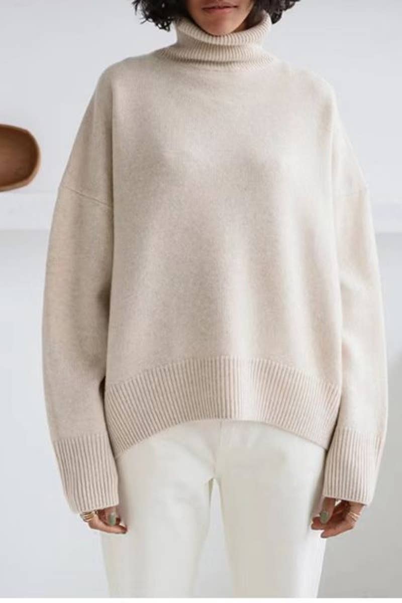 CWOSWL6630_THICK TURTLENECK SWEATER WITH LONG SLEEVES
