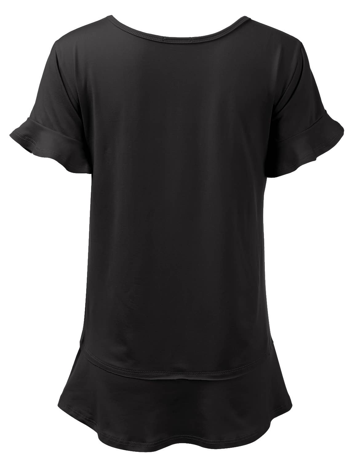 CWTTS681-P_Casual Tshirt V Neck Short Sleeve Loose blouse