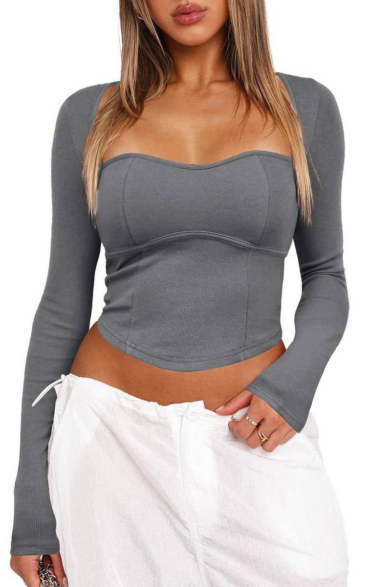 CWTBLL1616_LONG SLEEVE SQUARE NECK KNIT PULLOVER TOP