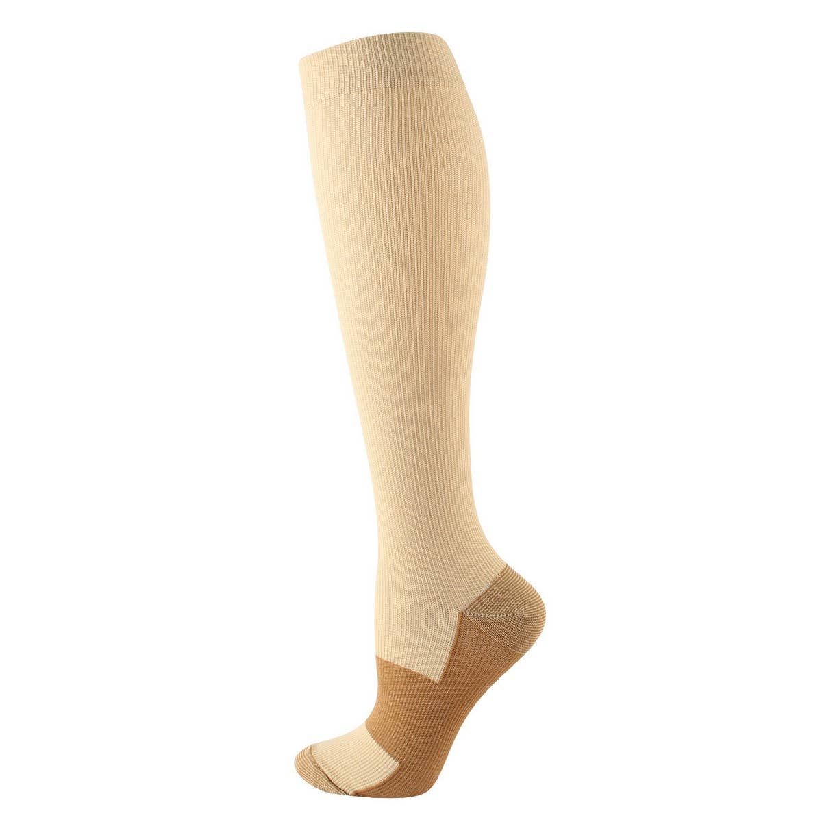 WOMEN'S SOLID COLOR SPORTS COMPRESSION SOCKS