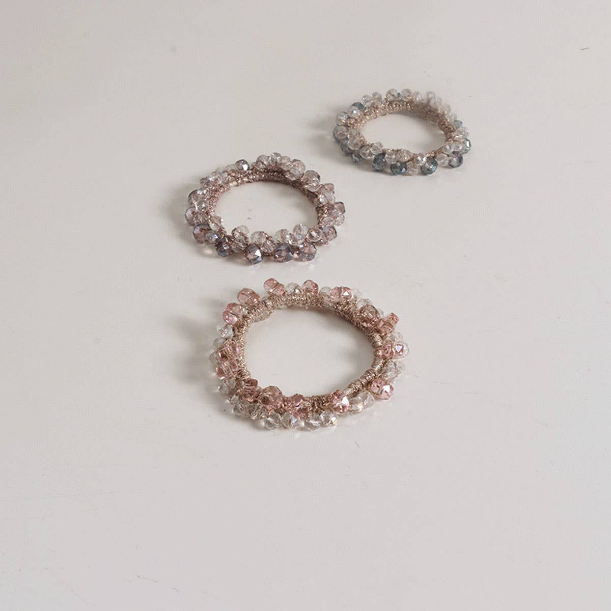 Boho Crystal Hair Tie Simple New Girl Elastic Band_CWAHA6766