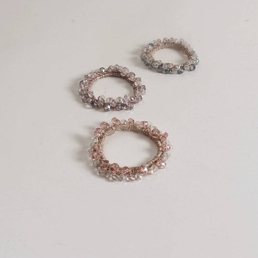 Boho Crystal Hair Tie Simple New Girl Elastic Band_CWAHA6766