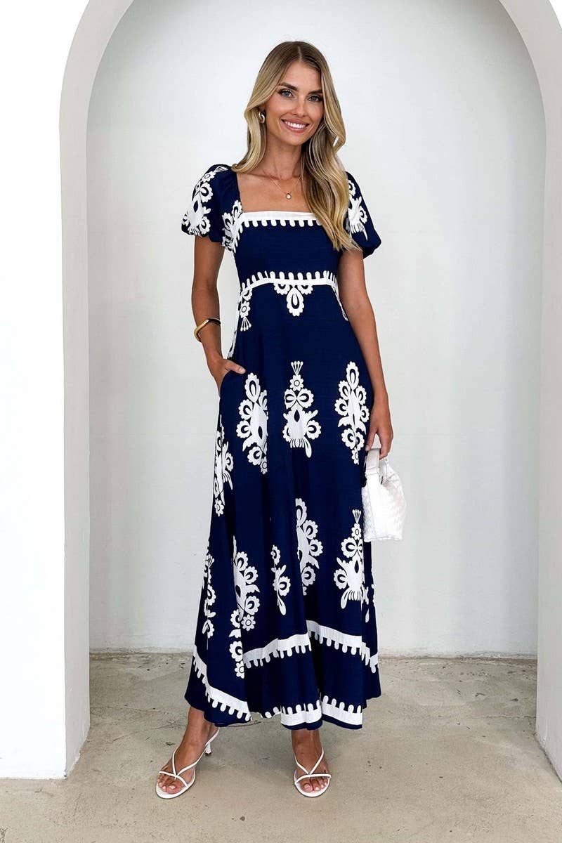 CWDMD6320_SUMMER HOLIDAY PRINT BEACH DRESS