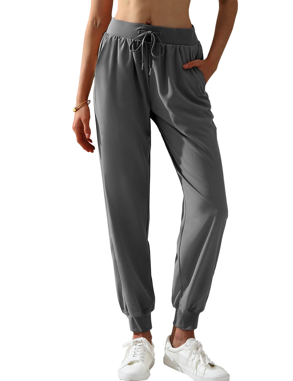 CWBLP423_Elastic Band Waist With Side Pocket Pants