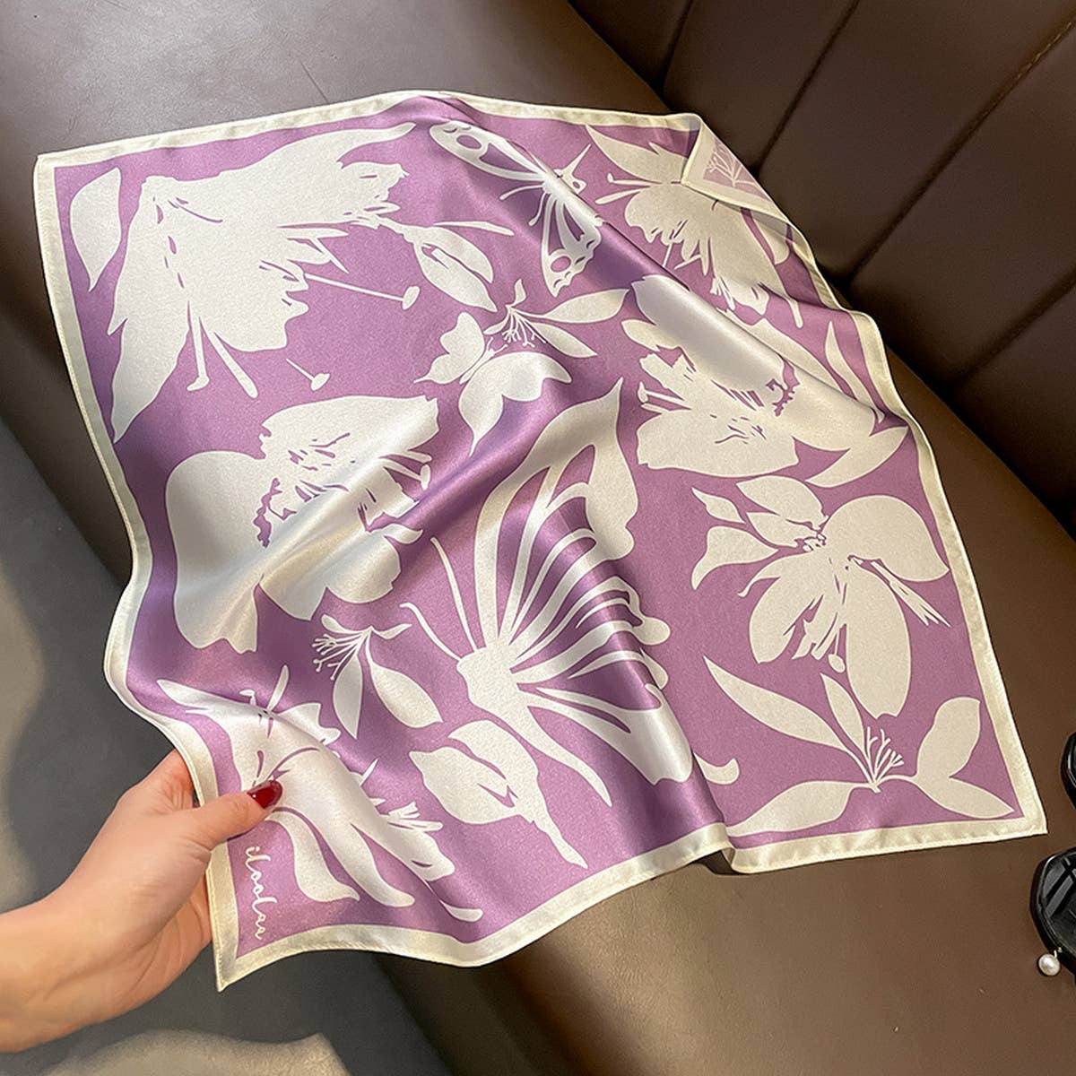 Floral Scarf for Women, Elegant Gift Square Wrap