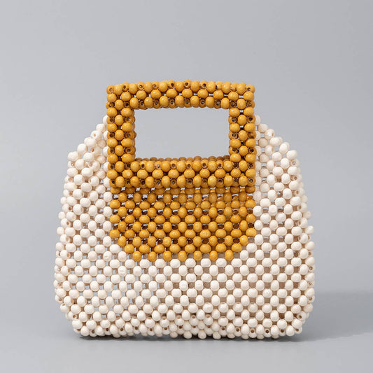 HANDWOVEN WOODEN BEAD TOTE BAG_CWAB2006