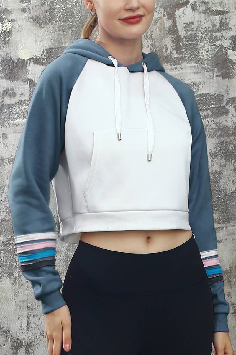CWOHOL424_Basic Lightweight Pullover Cropped Hoodie