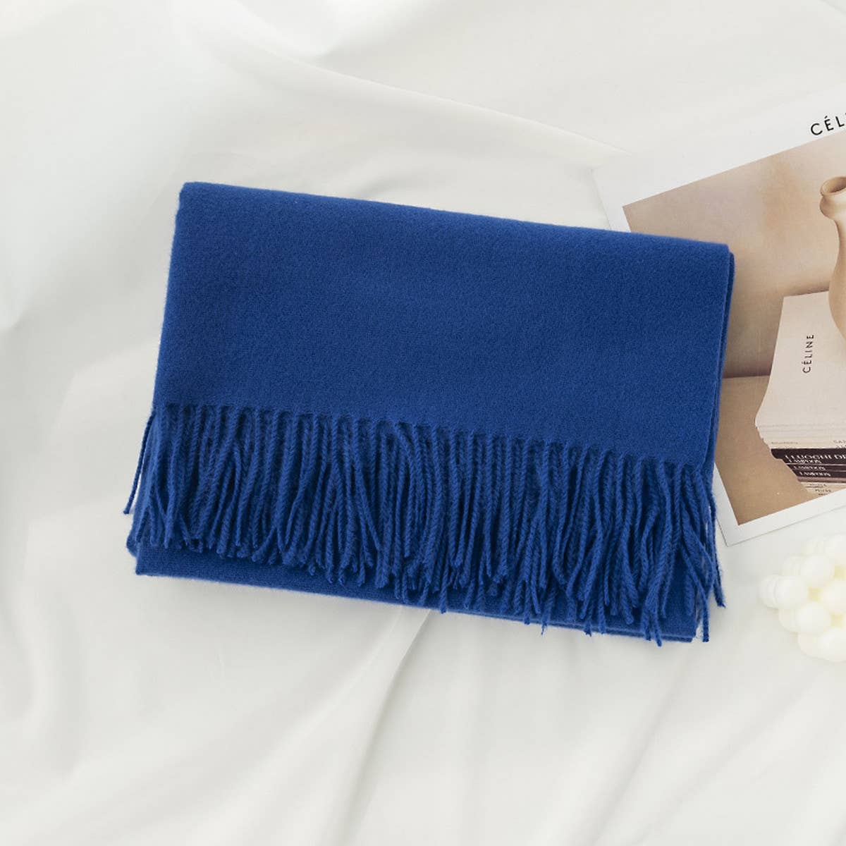 Cozy Solid Color Winter Scarf with  for Women