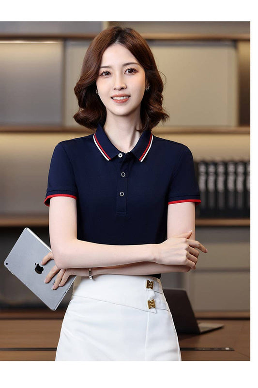 CWTBLS02450_POLO SHIRT FOR WOMEN: SHORT SLEEVE,COTTON BLEND