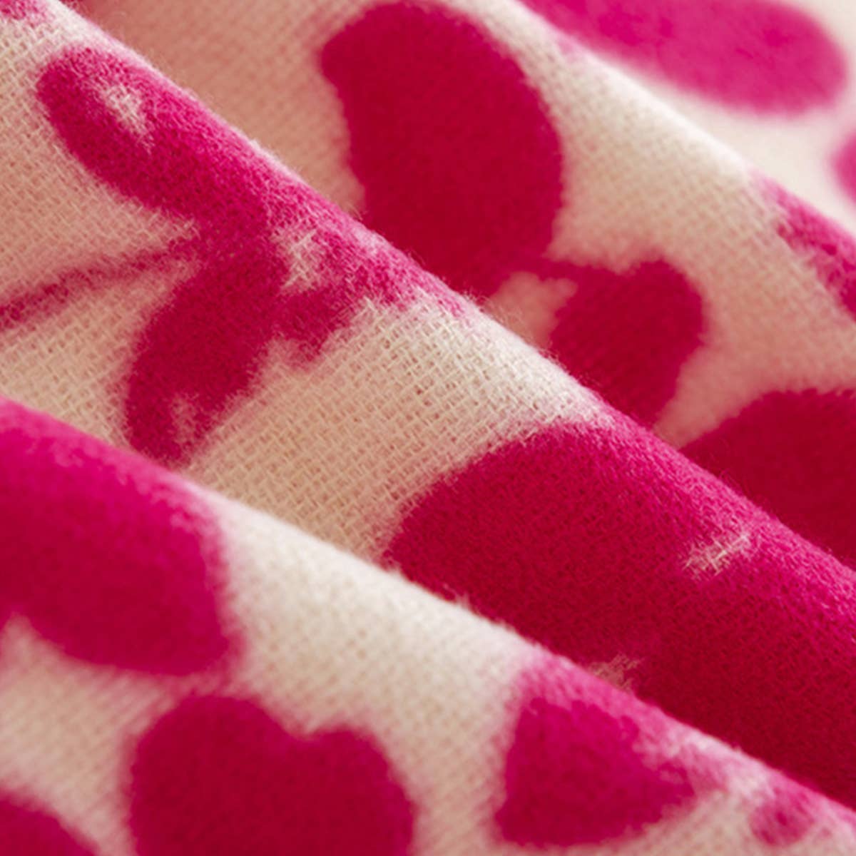 Rose Print Faux Cashmere Scarf for Women - Winter