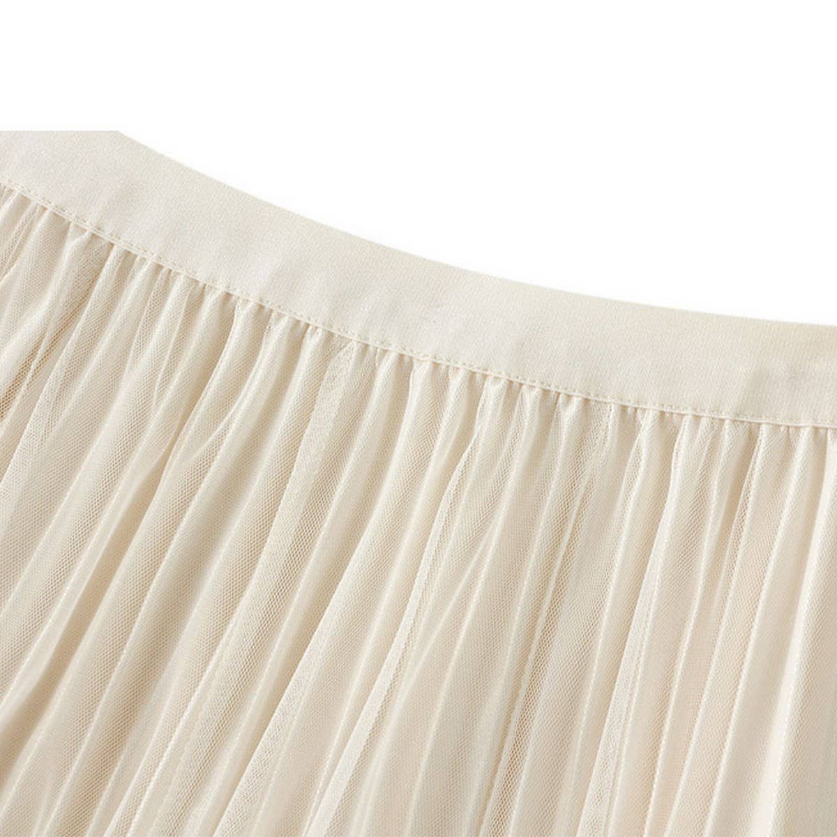 BOWKNOT MESH SKIRT SMALL CLEAR SWEET A-LINE SKIRT_CWBMS0304