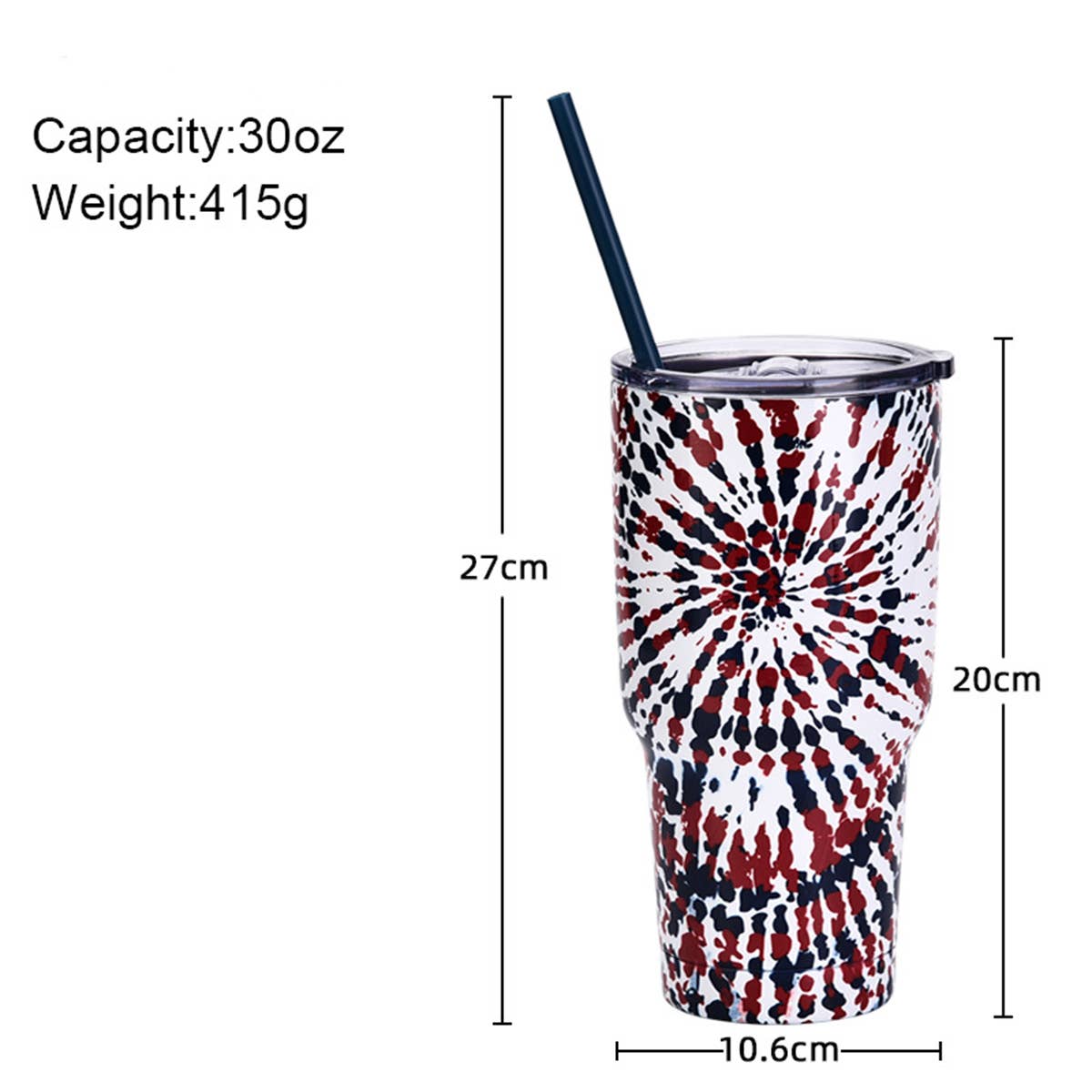 NEW TIE-DYE LARGE-CAPACITY THERMAL WATER CUP_CWMM0989