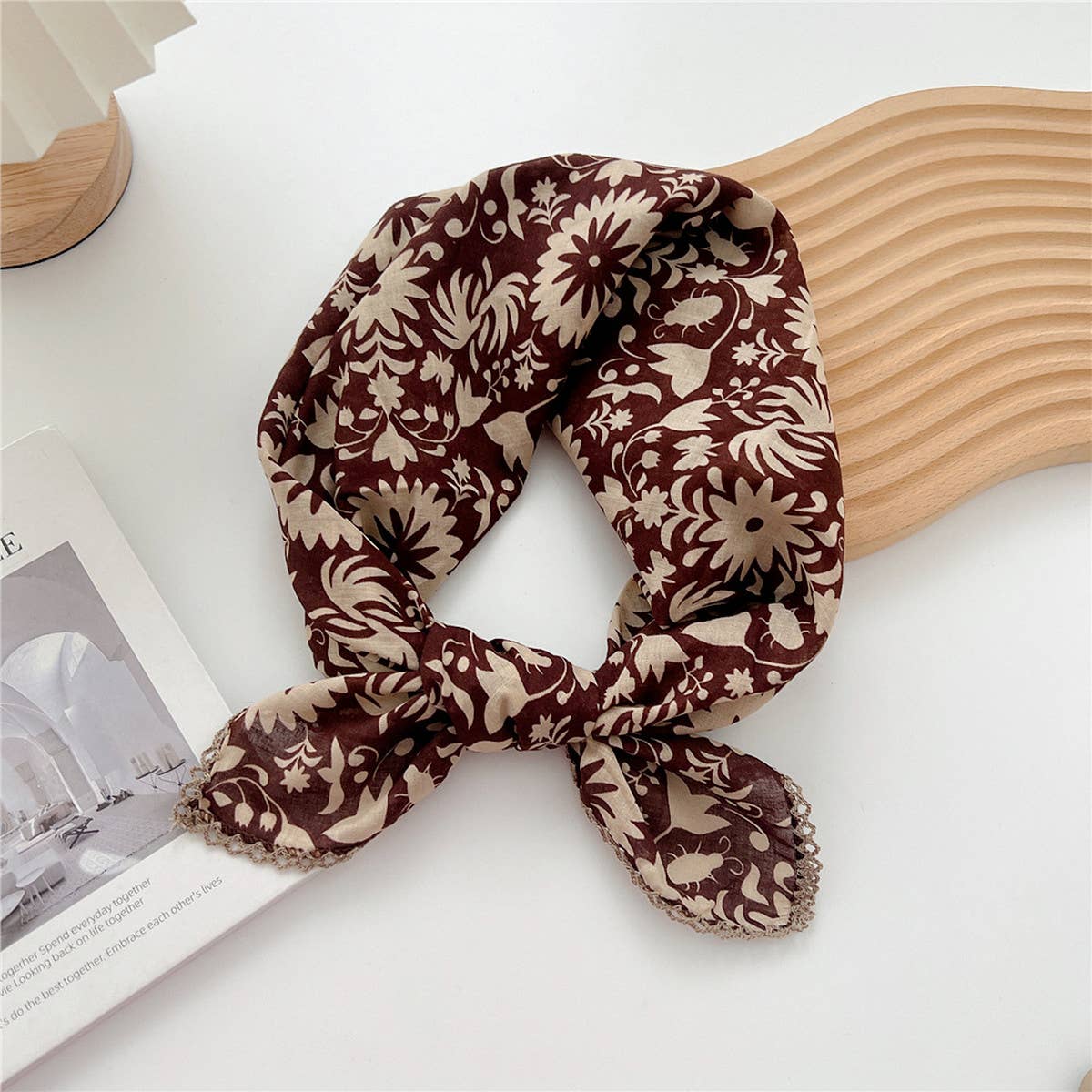Cotton Linen Square Scarf for Women¡¯s Neck Wrap
