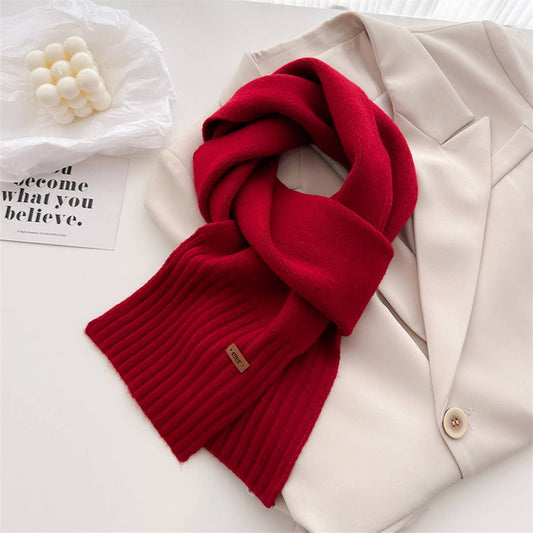 Warm Minimalist Wool Wrap Scarf for Fall Days