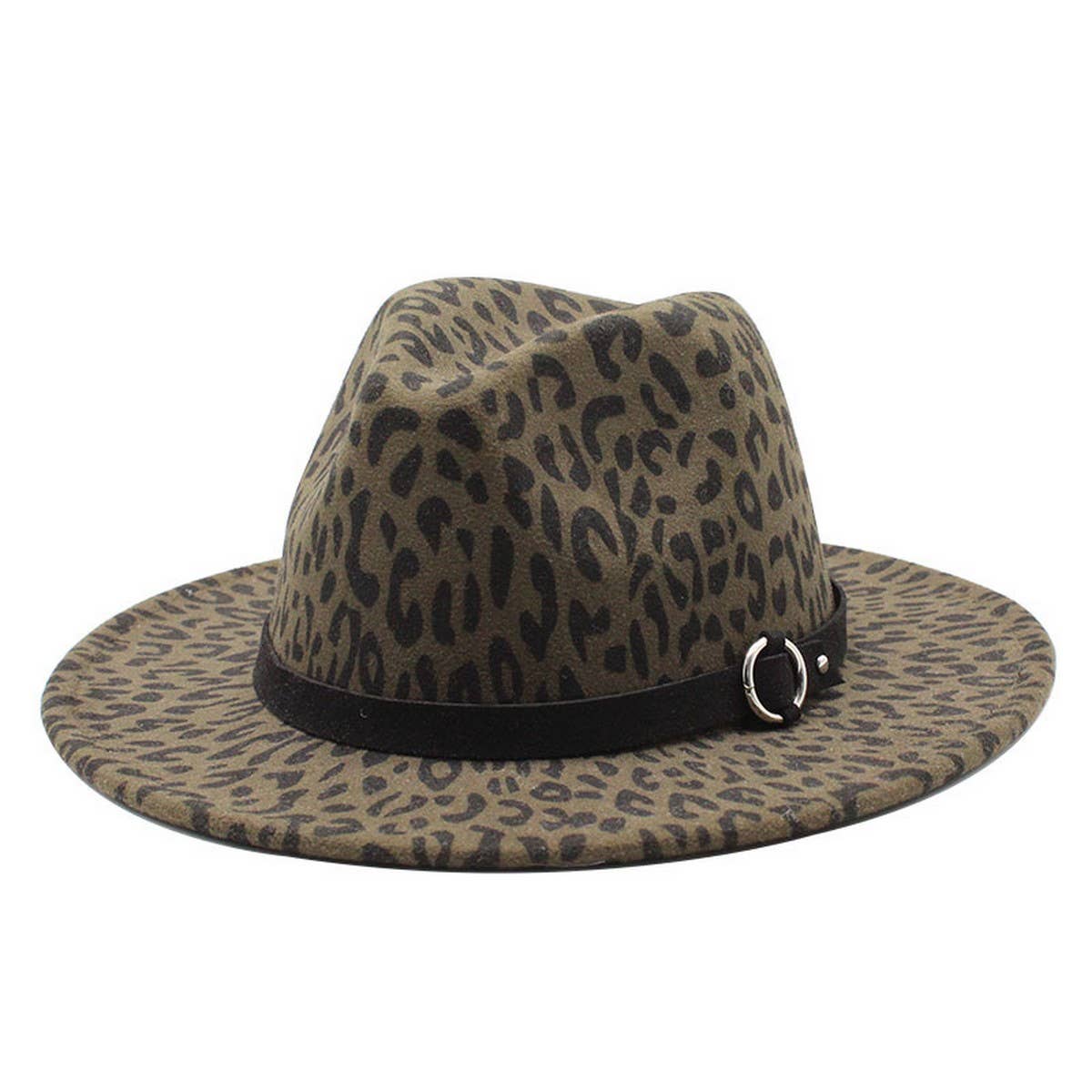FASHION WOOL FELT HAT LEOPARD PRINT RETRO JAZZ HAT_CWAH2549