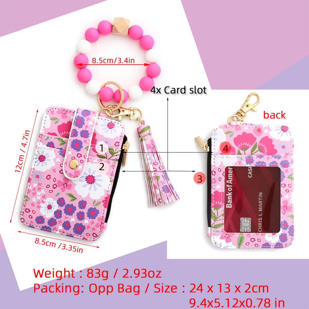 NEW ARRIVAL BRACELET FLORAL KEYCHAIN