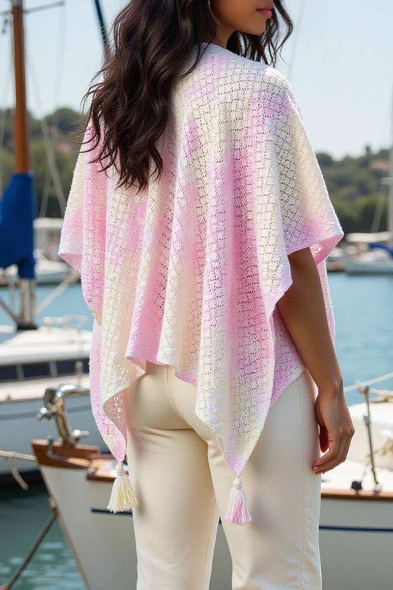 CWOCAL2352_BOHO CROCHET FRINGE COVER UP CAPE CARDIGAN