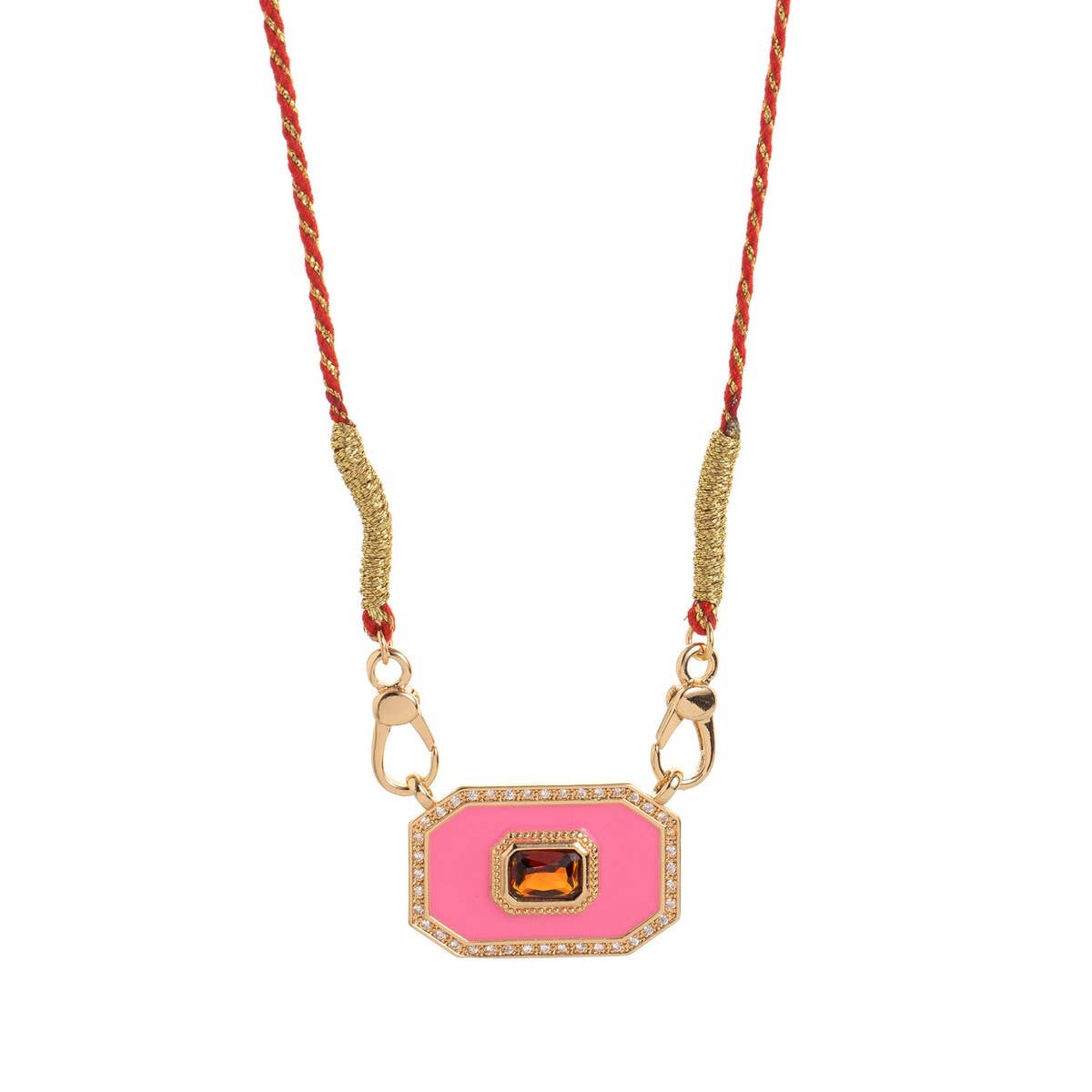 Tarot Card Pendant Necklace ? Enamel & Rhinestone