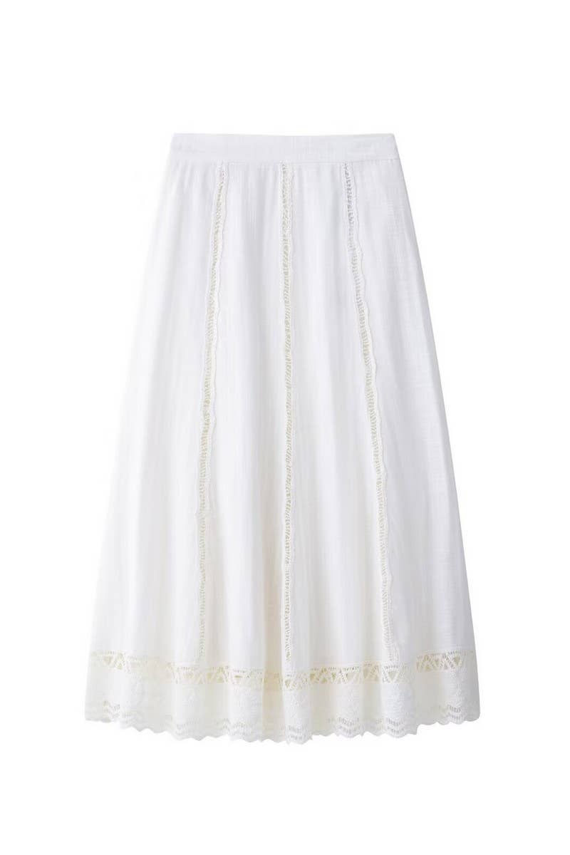 CWSBSS0062_CROCHETED SHORT-SLEEVED SHIRT + SKIRT GENTLE SUIT