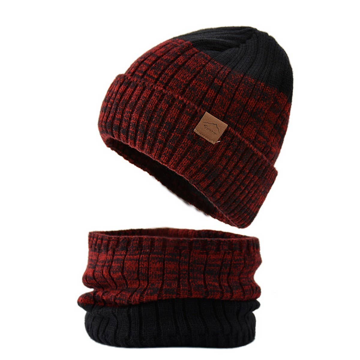 THICKENED FLEECE WARM HAT AND SCARF SET