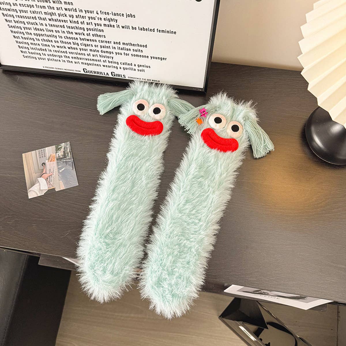NEW CORAL FLEECE FUNNY UGLY CUTE THICKENED SOCKS