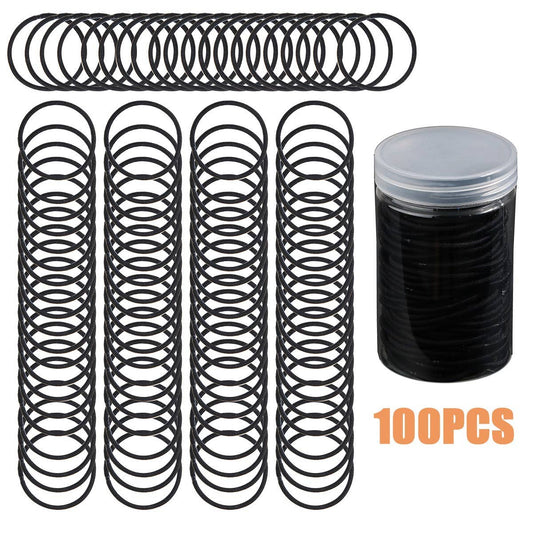 CWAHA07419_100PCS COLORFUL ELASTIC HAIR BANDS FOR GIRLS