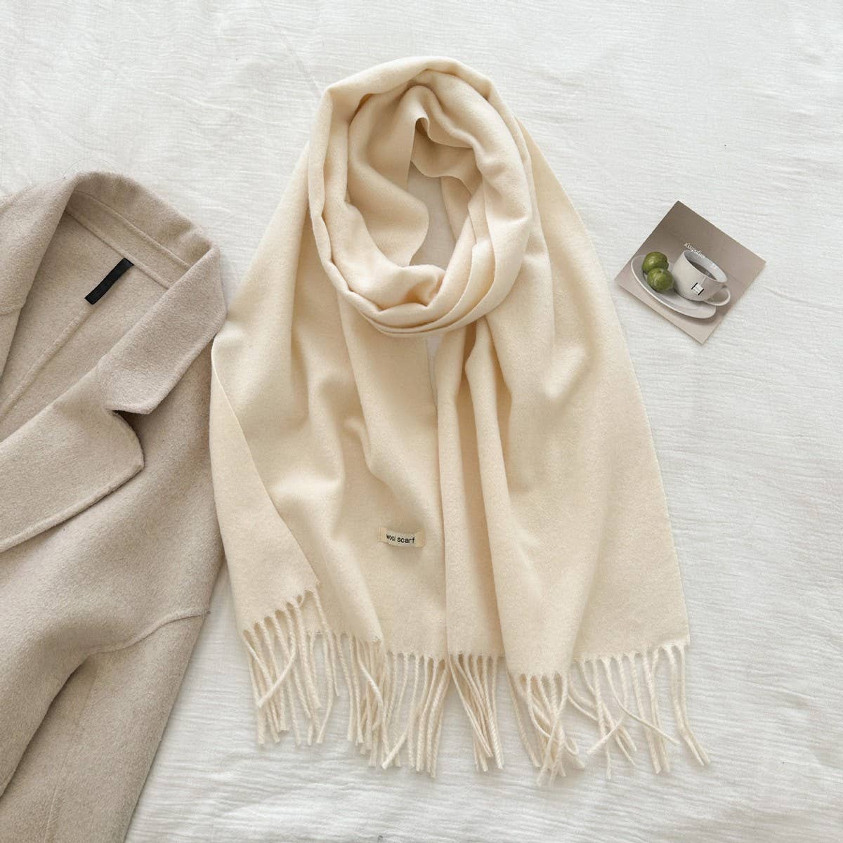 CWASC03137_SOLID WOOL WIDE SCARF WITH TASSELS FOR WOMEN MEN