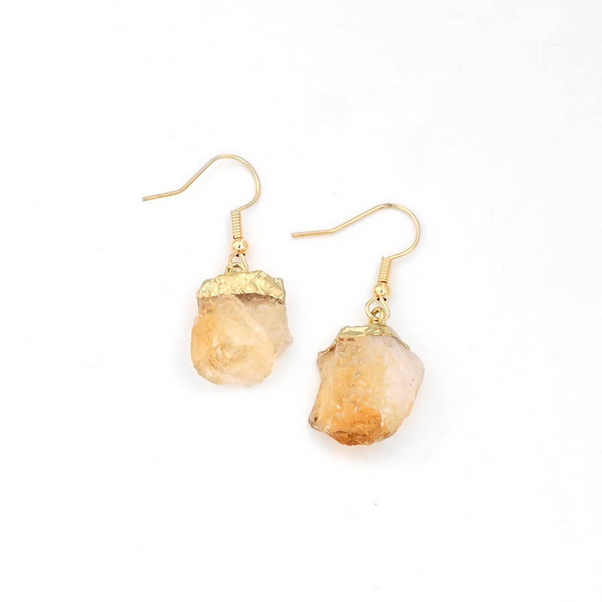 NATURAL CRYSTAL PENDANT EARRINGS