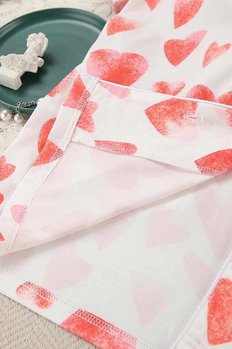 CWSPJ0187_HEART PRINT LOOSE HOMEWEAR PAJAMA SET