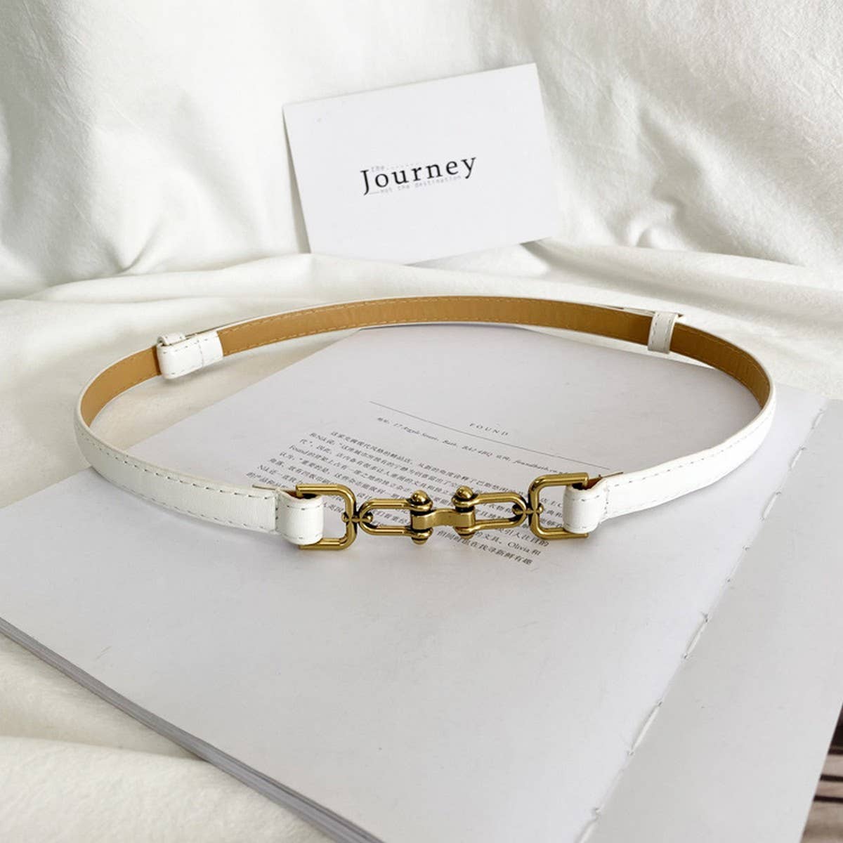 WAIST-HUGGING VINTAGE MATTE THIN BELT_CWABE0647