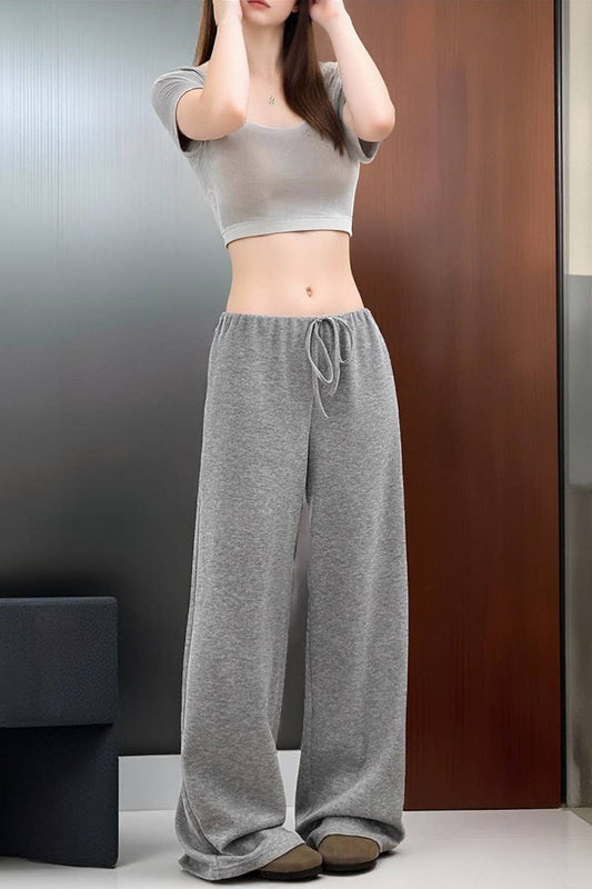 CWBLP01066_2025 FALL WINTER STRIPED DRAWSTRING COTTON PANTS